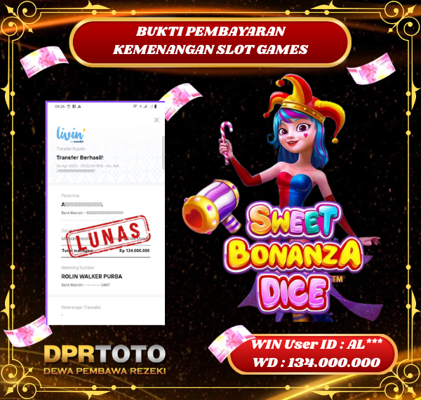 KEMENANGAN BESAR SLOT SWEET BONANZA DICE Rp 134.000.000 - LUNAS